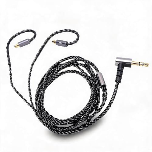 IEM-Upgrade-Kabel Kompatibel mit IE100 / IE400 / IE500 Pro, OFC MMCX Bis 3,5-mm-Draht, 4-Kern-Ersatz-Audiokabel
