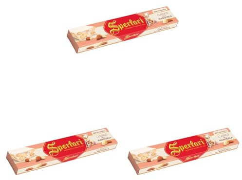 Sperlari - Touron, Nougat Classique aux Amandes, Sans Gluten - 250 gr (Lot de 3)