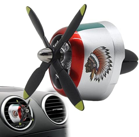 P-47 Auto-Lufterfrischer – Flugzeug mit rotierendem Propeller und erfrischendem Duft | Universal-Lüftungsclip für Auto und SUV | Vintage-Design eliminiert Gerüche und Aromen Pro