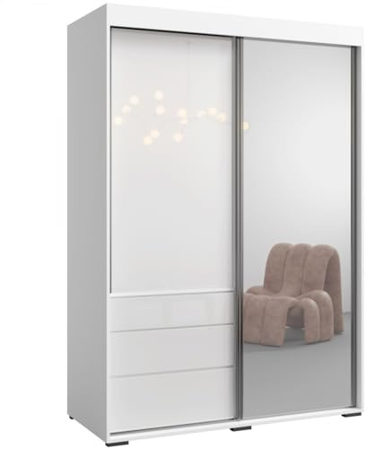 Spiegelschrank Torino 2D1L 140 Weiß (lacobel)