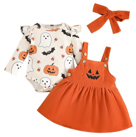 Costume Di Halloween Per Bambina Costume 3 Pezzi Fantasma In Velluto A