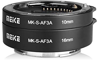 MEIKE MK-S-AF3A - Anello adattatore per tubo di prolunga macro AF (10 mm + 16 mm) per fotocamera Sony Mirrorless E-Mount FE-Mount A7 NEX A7 A7II A7M2 NEX3 NEX5 NEX6 NEX7 A5000 A5100 A6000 A6300 A6500