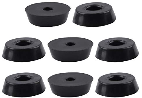 sourcing map 8pcs Rubber Feet Bumper Furniture Amplifier Speaker Cutting Board Floor Protector Leg Pads, D18x15xH5mm