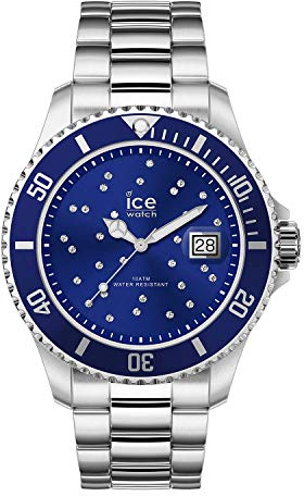 Ice-Watch - ICE steel Blue cosmos silver - Silbergraue Damenuhr mit Metallarmband - 016773 (Medium)