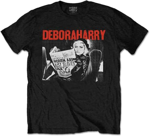 Debbie Harry T Shirt Women are Just Slaves Blondie Band Logo Official Mens Black L