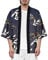 CIZEUR Kimono Japonais Homme Veste Vintage Chinese Style Casual Chemise Homme Manches 3/4 Taille Grande, 2XL Beaucoup de grues Immortelles