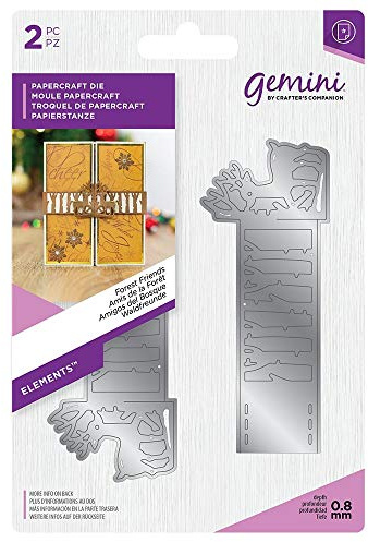 Crafter's Companion Gemini Elements Christmas Wrap Die for Cardmaking & Crafting-Forest Friends, Multicoloured, One Size