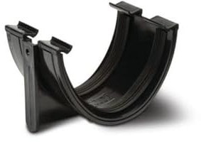 Polypipe Polyflow Deep Capacity Gutter Union Bracket 117mm Black RD502