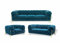jvmoebel Designer Chesterfield Sofagarnitur Sofa Couch Polster Set in Samt 3+2+1 Sitzer
