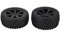 4 Stück 1/10 RC Truck Gummireifen RC Monster Truck Vorder- und Hinterradsatz für Verschiedene Arten von RC Cars(schwarz)