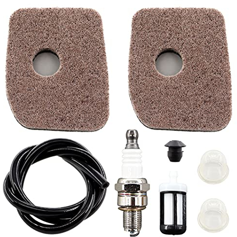 MCHNIC 2x Luftfilter mit Benzinfilter Benzinschlauch Zündkerze für Stihl BG56 BG66 BG86 BR200 SH56 SH56C SH86 SH86C Laubbläser Gebläse Ersetzt 4241 120 18000