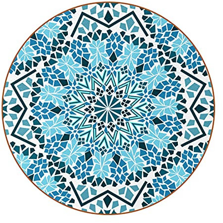 Lot de 6 dessous de verre pour boissons, motif mosaïque marocaine, dessous de verre rond, résistant à la chaleur, soucoupes réutilisables pour maison, restaurant, bureau et bar, 10,2 cm