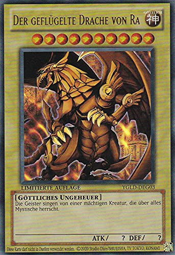 Konami - YGLD-DEG03 - Der geflügelte Drache von Ra - Ultra Rare - Deutsch - Limitierte Auflage