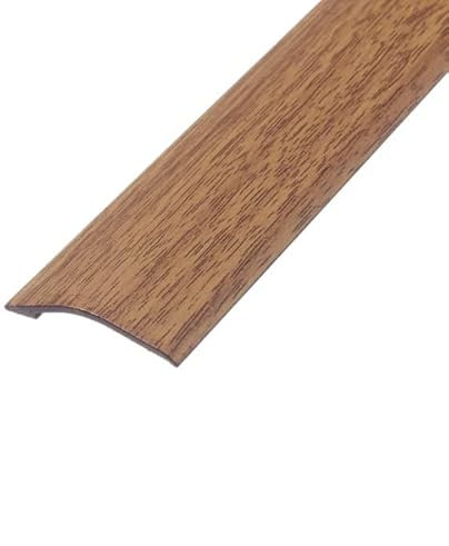 eXtreme Self Adhesive Angle Edge Flooring Strip | 8ft Stick-Down Door Strip for Laminate, Tile, Wood, & Lino Flooring | Sturdy, Waterproof, and Dirt-Resistant Ramp Threshold Bar - Dark Oak