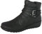 Cushion Walk EEE Wide Fitting Women's Black Low Wedge Ankle Boots with Zip Fastening & Buckle and Stud Detail - Non-Slip Sole (5 UK, Black)