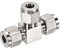 sourcing map Raccords de compression à connexion rapide en acier inoxydable 304 8 mm OD Tube 3 voies en T Connecteur répartiteur