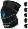 FEVAN Tutore Ginocchio Regolabile - Ginocchiera Ortopedica - Ginocchiere Unisex - Ginocchiera Sportiva per Artrosi Ginocchio con Silicone (Nero/Blu) (VERDE/NERO)