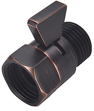 ChuangTim Oil Rubbed Bronze Water Flow Control Valve Shower Head Flow Control Angle Brass Shut Off Valve for Hand Shower Water Pressure Regulator Replacement