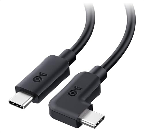 Cable Matters 20Gbps Câble à angle droit USB C vers USB C longueur 0,9m, Câble à angle droit USB C 20Gbps avec charge 240W en noir - 0,9 m