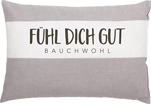 Herbalind Fühl Dich gut Bauchwohlkissen grau/weiß