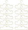 PRATYAHARA 10 StüCk KleiderbüGel rutschfeste Metall Kleinkinder KleiderbüGel Golden Kids Cloud Form Mantel KleiderbüGel Kleidung Lagerung Organizer Rack