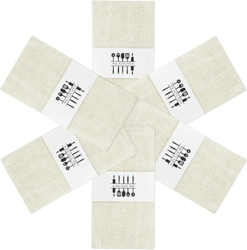 Stoffservietten Beige,6er Set Nachhaltige Leinen Servietten Stoff,Leinenservietten Wiederverwendbare,Stoffservietten Leinenservietten,Abwaschbare Servietten Tischdekoration,für Restaurant,Weihnachten