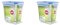 Emsa Clip & Close Conservador Hermético de Plástico Rectangular de 1,5 L, Transparente y Azul (Paquete de 2)