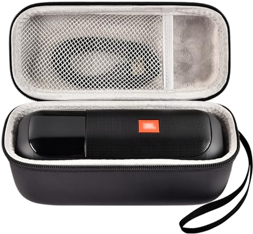 Case for JBL Tuner 2 Radio Recorder / Flip 6 Flip 5 / Essential 2 Bluetooth Box, Portable Speaker Holder, Travel Storage Bag Suitable for USB Cable - Black (Box Only)