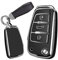 TECART Klapp Autoschlüssel Hülle Cover Passt für Audi A1 A3 A4 A6 A8 Quattro Q2 Q3 Q7 S3 S6 RS3 RS6 R8 TT TTS TPU Zubehör Auto Schlüssel Etui 3 Taste Schlüsselhülle Schlüsselanhänger R-Schwarz A
