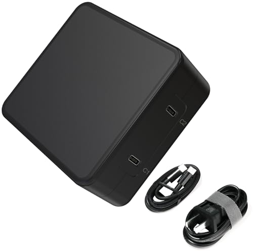 Buziba 100W USB-C Battery Charger Power Adapter Dual Port Fast Charger for DJI Mavic 3 Series/Air 3/Avata/Goggles 2 Battery/Mini Series Intelligent Flight Battery/RC Series Remote Controller