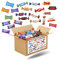 BOX GOURMANDE | 2 Assortiments de 100 Mini-Chocolats emballés individuellement | Célébrations, Kinder, Milka, Daim, Toblerone | 2x780g de friandises à Offrir ou à Partager