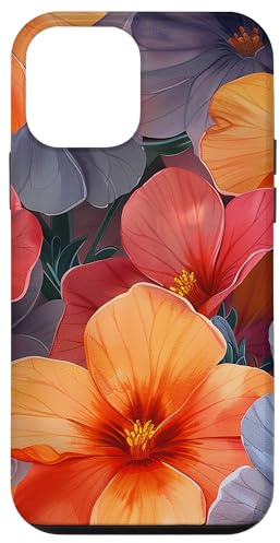 Coque pour iPhone 12 mini Motif aquarelle de fleurs de cyclamen