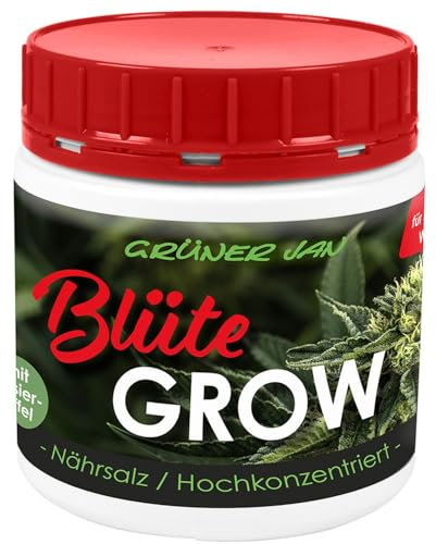 500g Cannabis Dünger Blüte GROW Blütedünger hochkonzentriertes Nährsalz für 500L Wasser mineralisch Pulver für Blütephase Blüten Hanf Pflanzen Hanfpflanze weed anbauen - Made in Germany