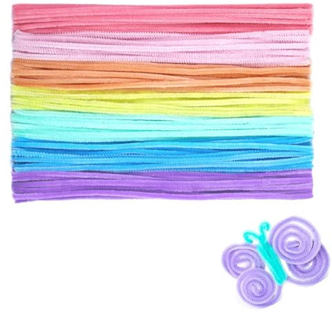 ARROMI 200 Stück Pfeifenputzer Bunt, Twist Stick, Pipe Cleaner für DIY Projekte und Dekorieren, Geeignet für Blumen, Tiere