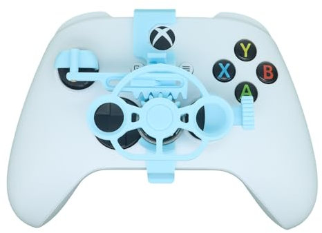 Mini 3D printing Steering Wheel for Xbox Series S/X Game Controller Auxiliary Racing Steering Wheel Replacement Accessories (Blue)