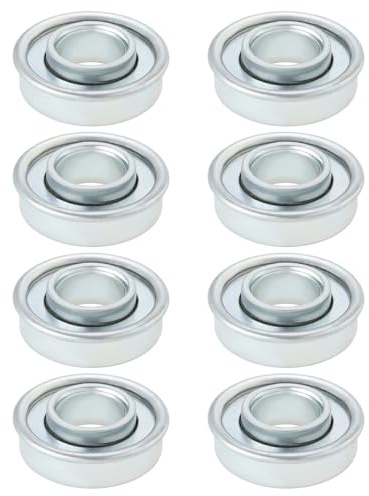 YINETTECH 8 Stück Hochleistungs Trolleylager Radlager Außendurchmesser 35 Mm Innendurchmesser 16 Mm Höhe 12 Mm für die Meisten Modelle von Hochleistungstrolleys Silberfarben