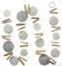 Boltze Capiz Deko Girlande hängend Nerida -1 Stück, Länge 180 cm Fensterdeko Boho Perlmutt Scheiben Muschel Kette zum Aufhängen Boltze Home Windspiel Wind Chimes Wanddeko Bad