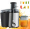 Juicer Machines, Darunwon 800W Juicers Whole Fruit and Vegetable, Higher Juice Yield Extractor Machine, Juicers with 2 Speed Settings, Stainless Centrifugal Juicer Machine, Easy to Clean, silvery