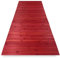 Alfombra de cocina de madera de bambú WOODY – Rojo liso, antideslizante, fácil de limpiar – 50 x 140 cm