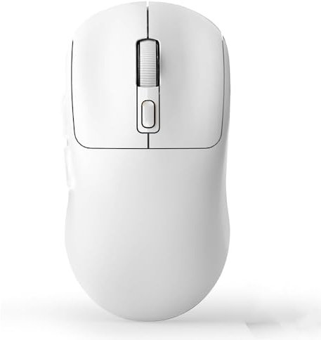 DAY DAY HAPPY Drahtlose Gaming-Maus Tri-Mode Bluetooth 5.1/2.4Ghz wiederaufladbare Maus 4800DPI für PC MAC Laptop (White)