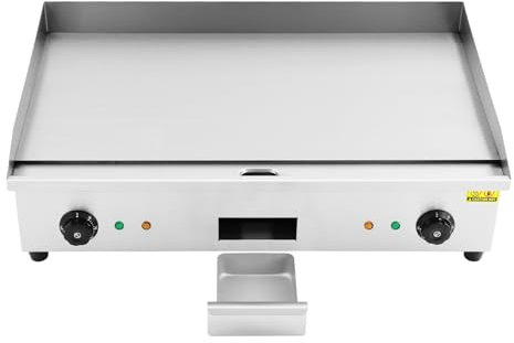 Hoher Wirkungsgrad Gastro Elektrische Grillplatte Bratplatte Teppanyaki Elektrogrill Temperaturregelung Elektro Griddleplatte Grill TischgeräT GastrobräTer Kommerziell Griddle GroßE KochfläChe BräTer