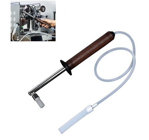 Cleaning Brush, Cleaning Tools Accessories Steam Brush with Wooden Handle and Nylon Brush Head Removable Coffee Machine Steam Cleaning Tool for Most Commercial and Household Coffee Machines