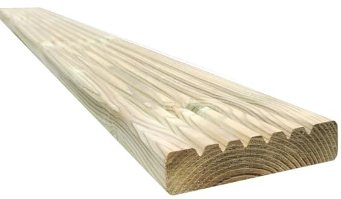 Snowdon Timber Garden Treated Decking Board (L) 3.6m (W) 120mm (T) 28mm - 12 Pack