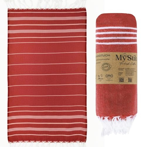 MyStilo® XXL Saunahandtuch Hamamtuch - Großes, Weiches Badetuch 100x200cm, Schnelltrocknend - Premium Strandtuch, Beach Towel, Handtuch für Männer, Frauen, Yoga und Fitness (Koralle)