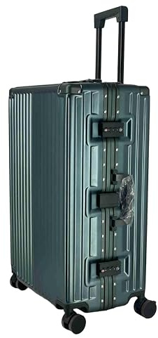 Cooleben Exklusiver Hartschalenkoffer aus Premium-PP-Material | 360° Luxury-Drehrollen + TSA High-Security Schloss + Aluminium-Teleskopgriff von Luxus-Qualität (Grün, M-24inch)