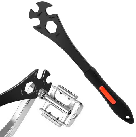 GFUEIGJ 3 in 1 Fahrrad Pedalschlüssel 15/16/24 mm Pedalschlüssel Multifunktional Fahrradpedalschlüssel Fahrrad Werkzeug für Fahrradwartung und Reparatur
