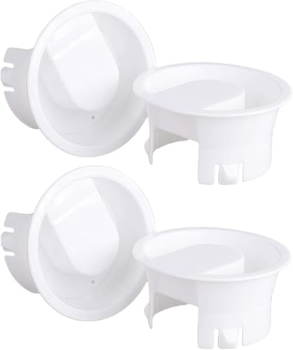 Water Pitcher Lids, 4 Pieces Glass Carafe Lids Covers Food Grade Plastic Dust Proof Splash Resistant Bottle Stoppers for Water Jug Glass Bistro Pitcher