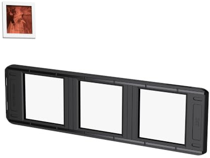 JJC 120 Magnetic Slide Tray Holder Holds 3 Mounted Slides Up To 3.3mm Thick | ABS Film Scanner Adapter Tray, Acid-Free Material, Flip Design For Flatbed Scanner Digitising 120 Negative Slides