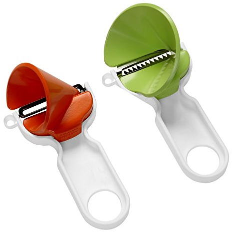 KUHN RIKON Click'n Curl Set Cortador en Espiral, Rojo, Polypropylen, Verde, Naranja, Blanco