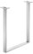 Gedotec Tischkufe Tischgestell zum Anschrauben | Tragkraft 150 kg | Höhe: 720 mm | Tischbein Edelstahl matt gebürstet | Profil 80 x 20 mm | Möbelfuß höhen-verstellbar +10 mm | 1 Stück - Möbelkufen